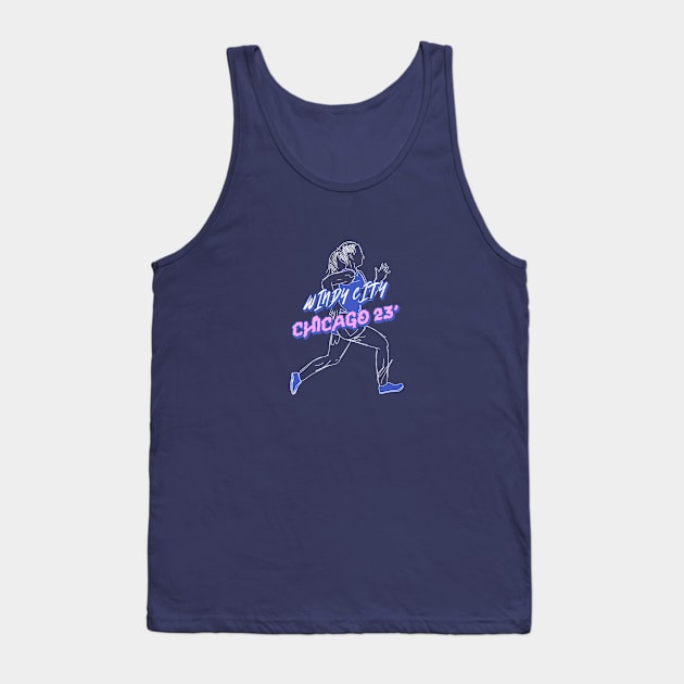 Windy City Chicago Marathon Tank Top by ThreadsVerse